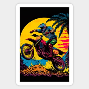 Dirt Bike With Orange moon Sticker